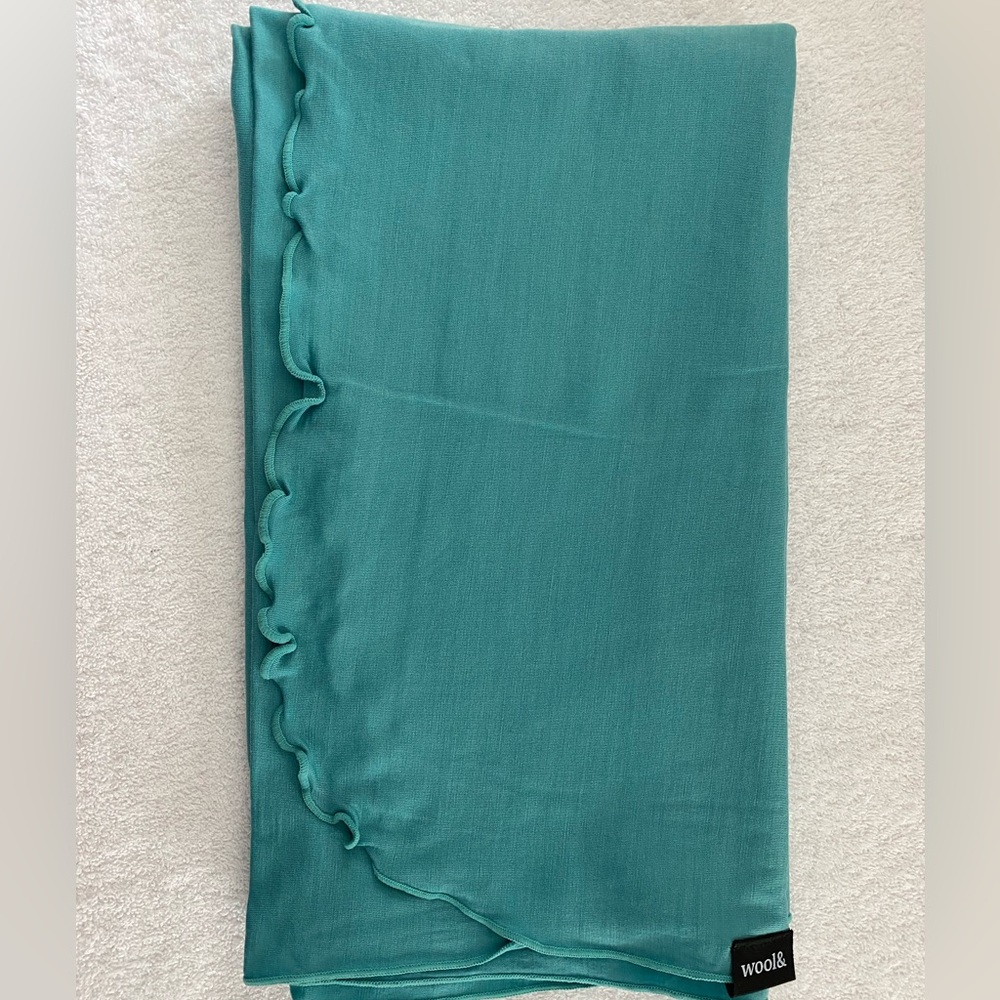 Wool& Aqua Teal Luna scarf
